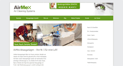 Desktop Screenshot of airmex-absauganlagen.de